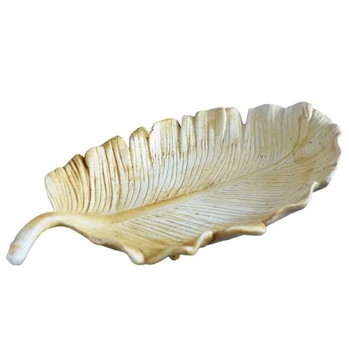 Desert Leaf Outdoor Plate - Pompeii - Handcrafted - Yellow