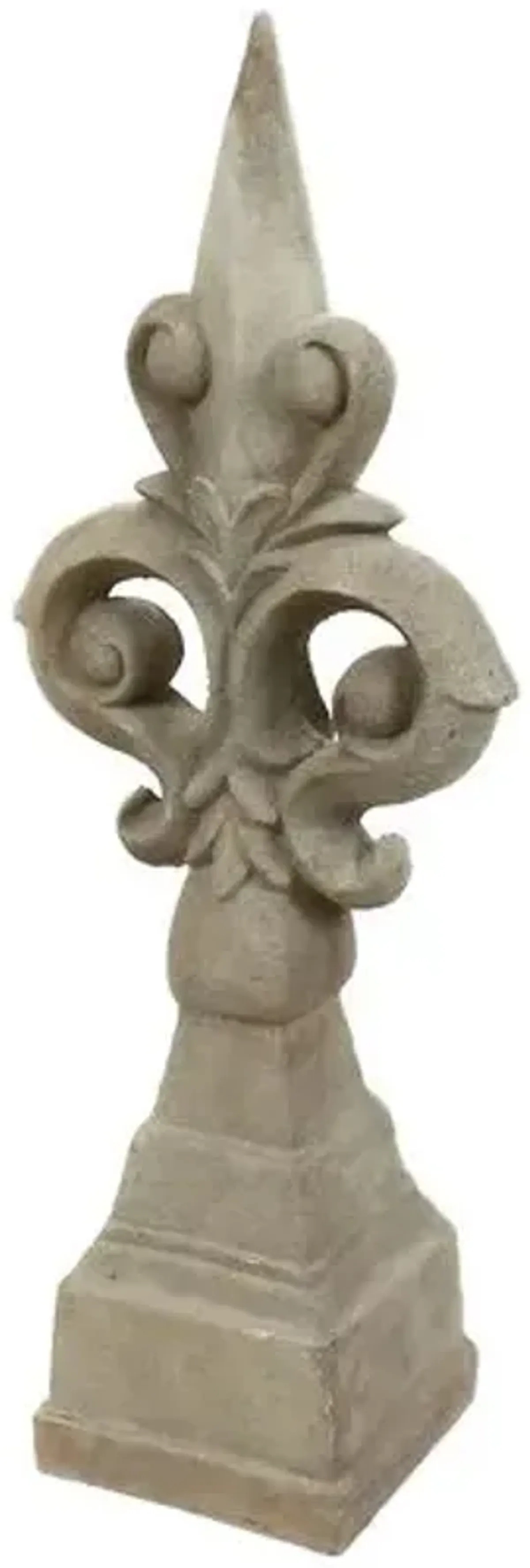 31" Orleans Finial - Colonial Stone - Handcrafted - Gray