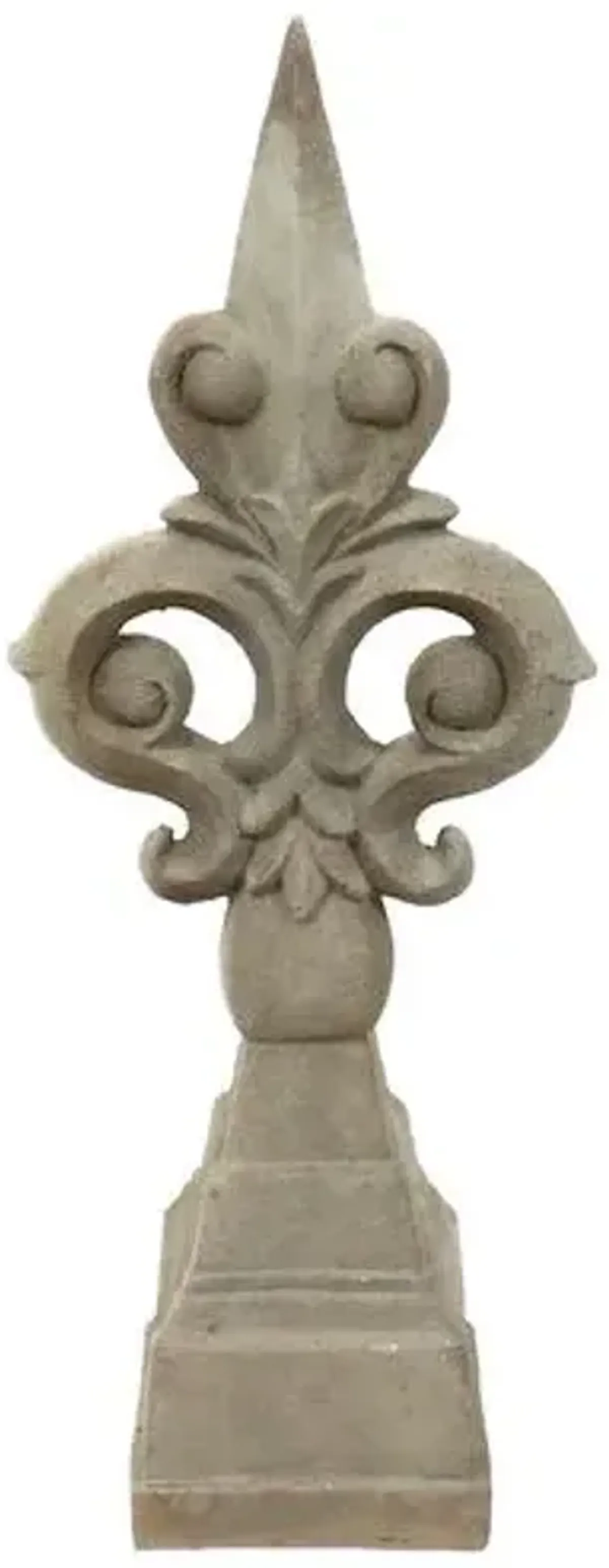 31" Orleans Finial - Colonial Stone - Handcrafted - Gray