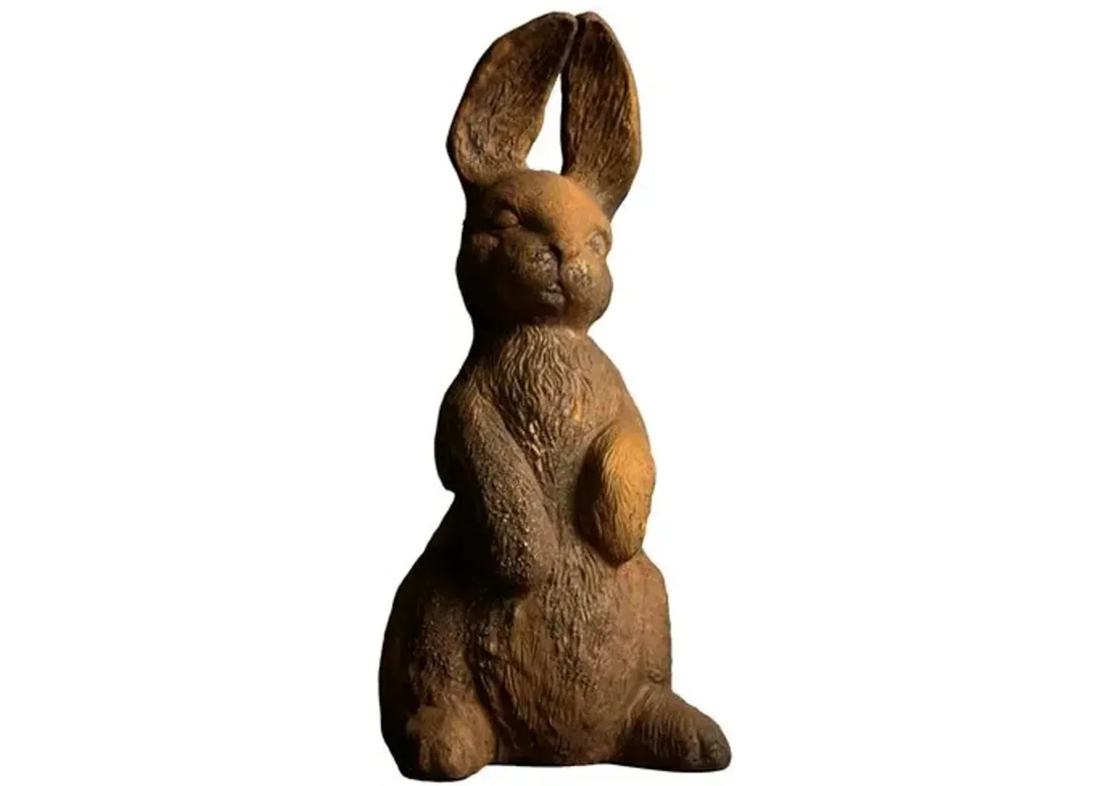 18" Wyler Rabbit Outdoor Statue - Sandstone - Handcrafted - Brown