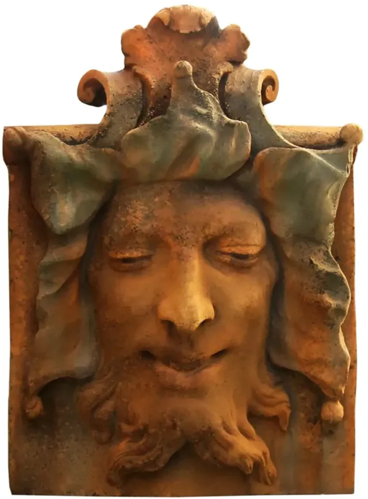 15" Heckling Green Man Plaque, Deep Sea