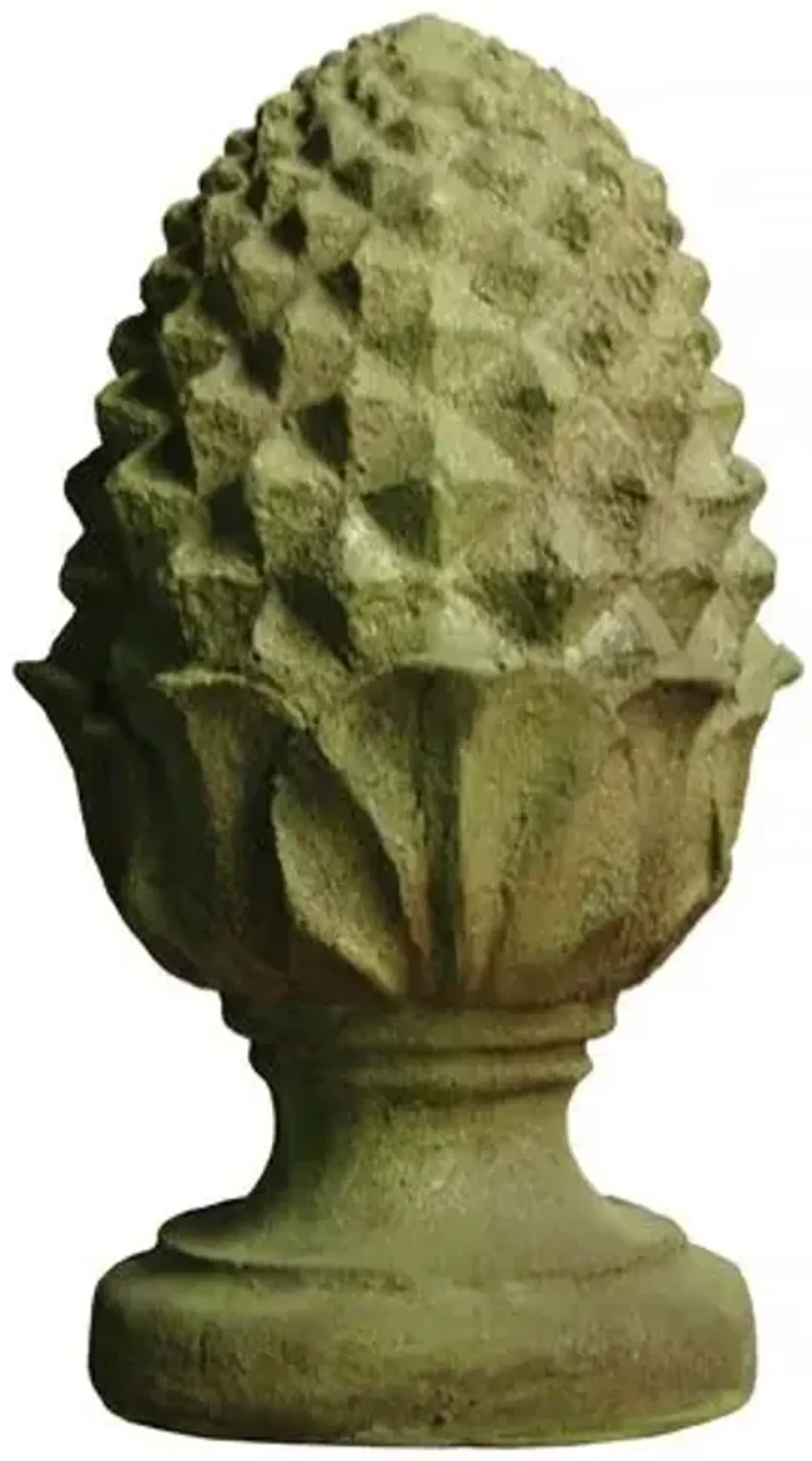 15" Rustic Pinecone Finial - Green