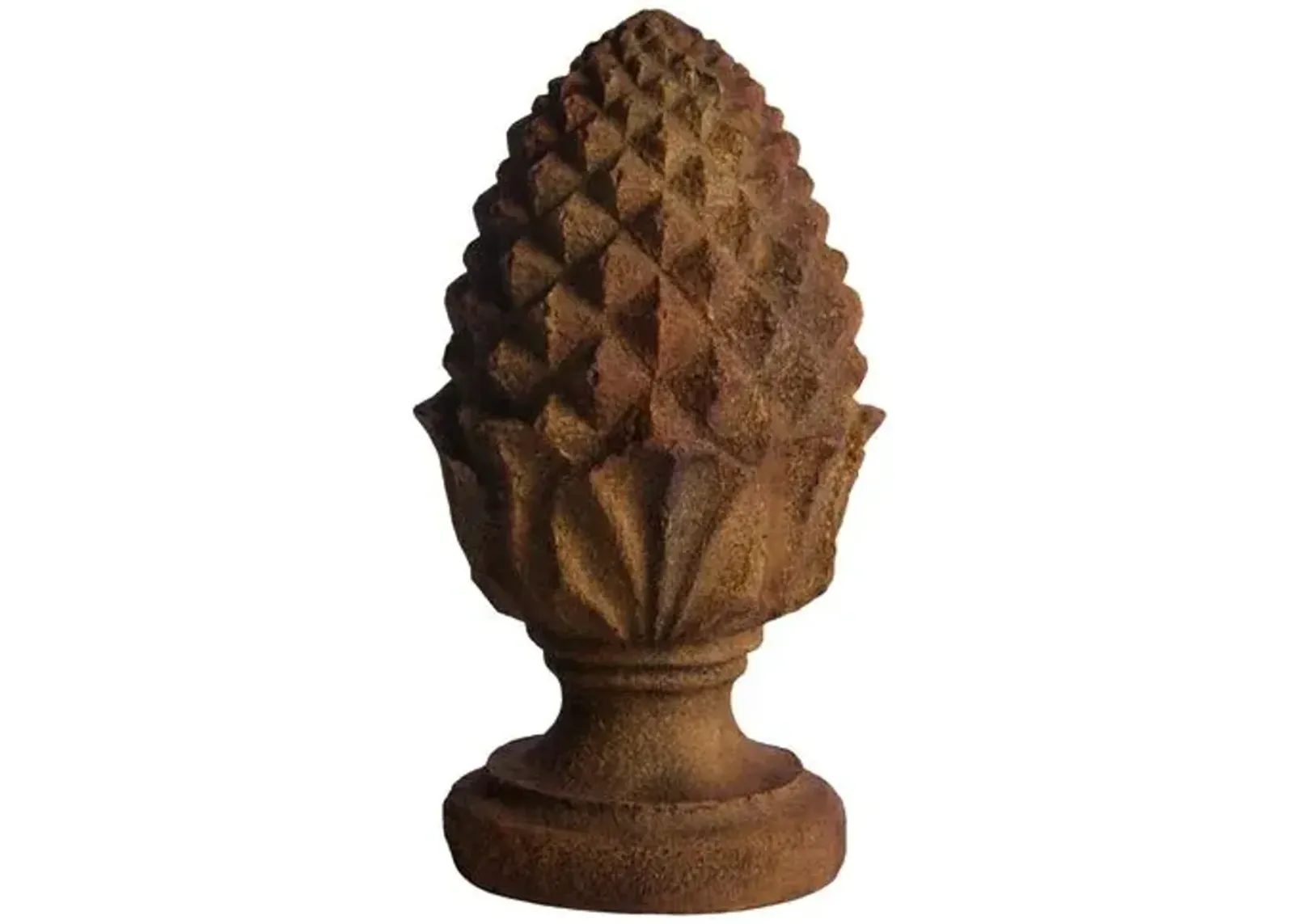 15" Rustic Pinecone Finial - Brown