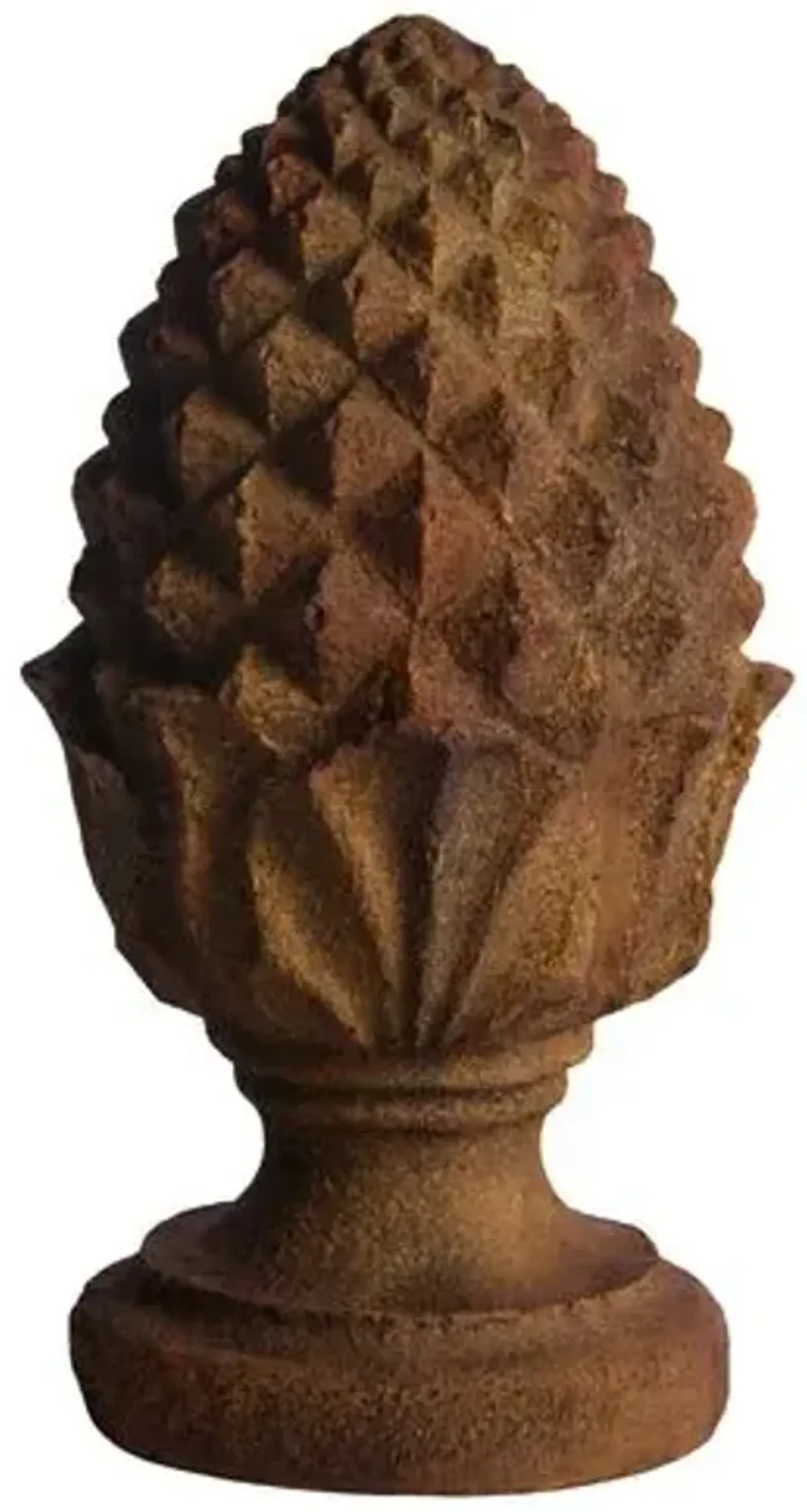 15" Rustic Pinecone Finial - Brown