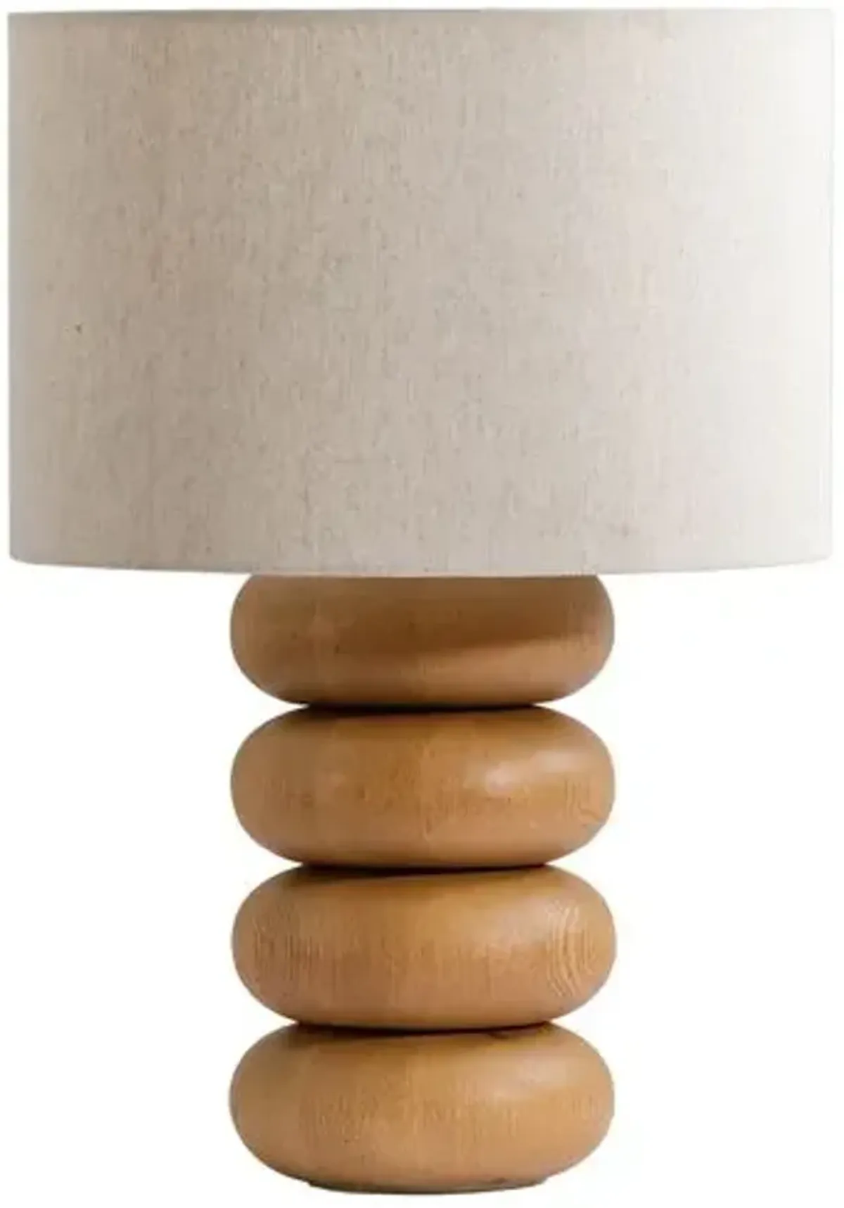 Hugo Table Lamp - Natural Oak - Tulsi Home - Brown