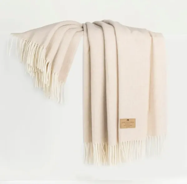 Pinstripe Throw, Lambswool-Cashmere Blend