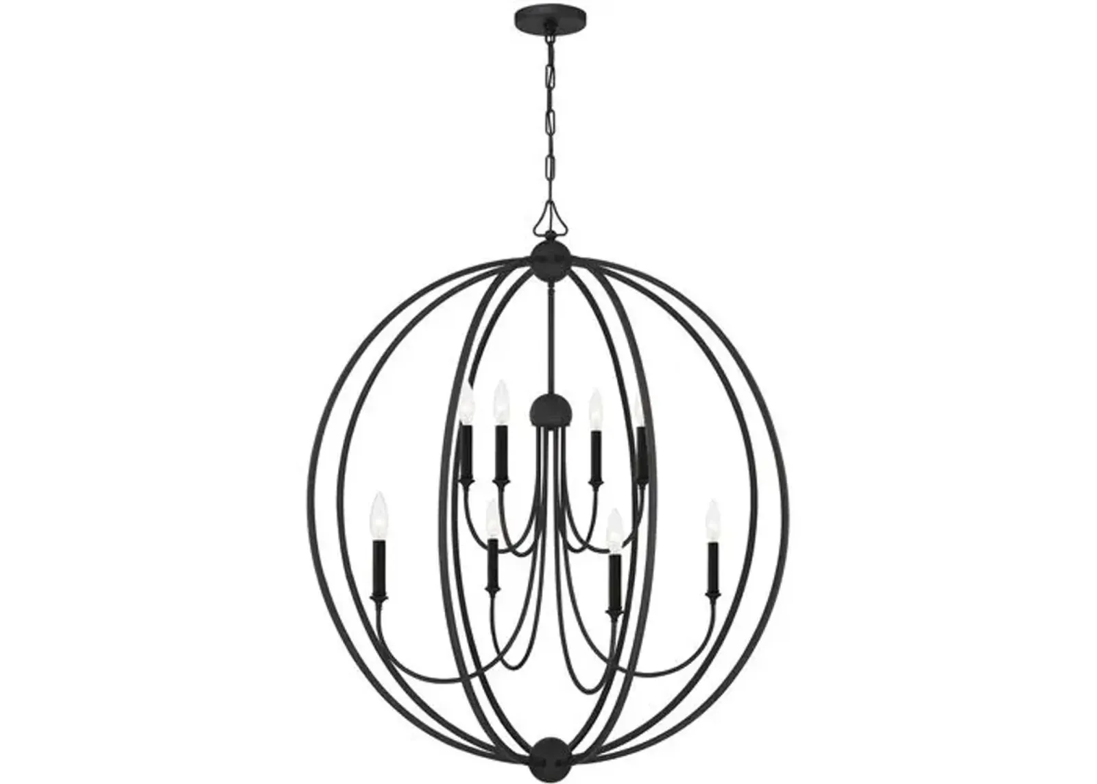 Sylvan Chandelier - Black Forged - Crystorama