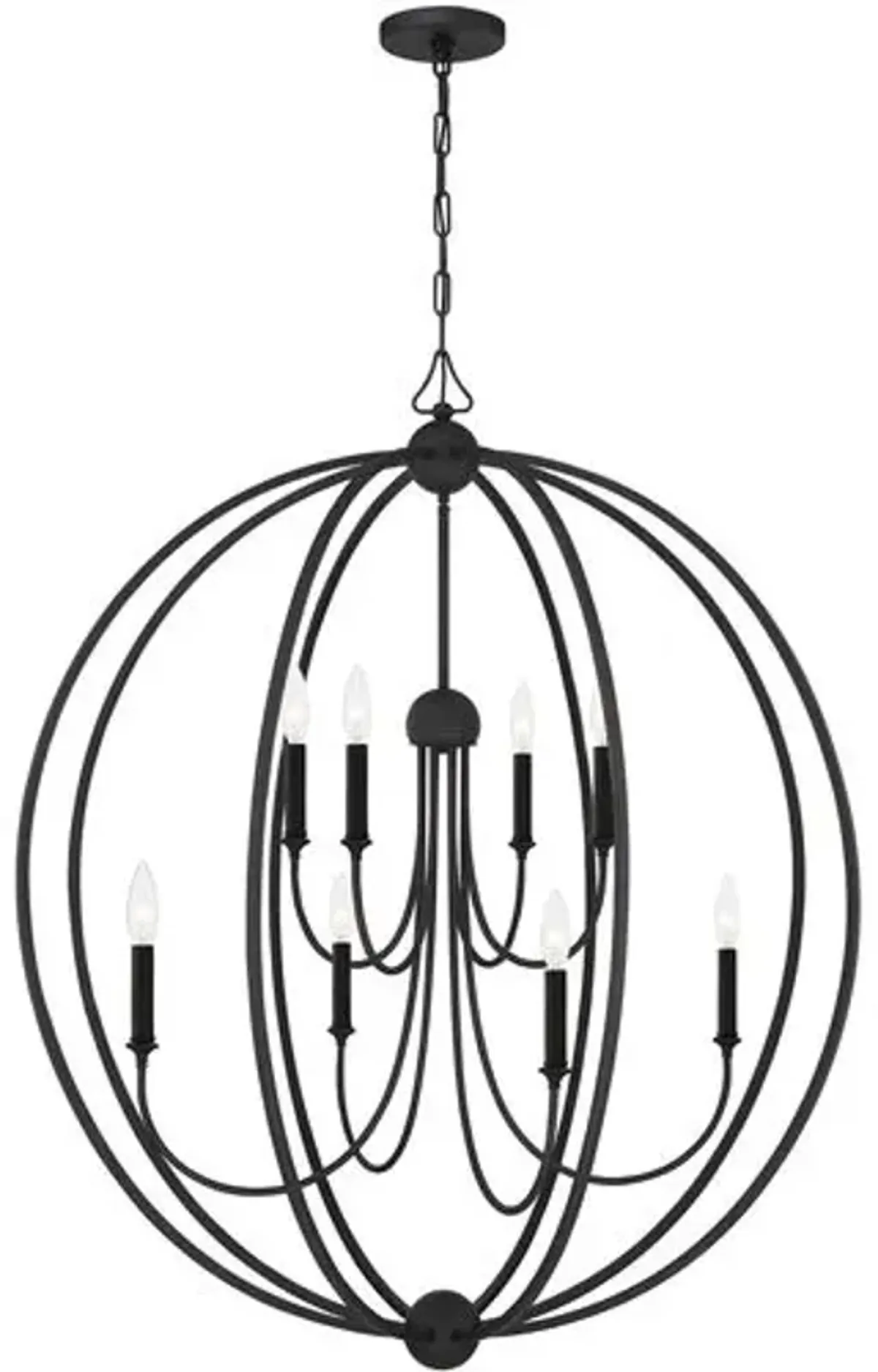 Sylvan Chandelier - Black Forged - Crystorama