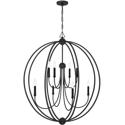 Sylvan Chandelier - Black Forged - Crystorama