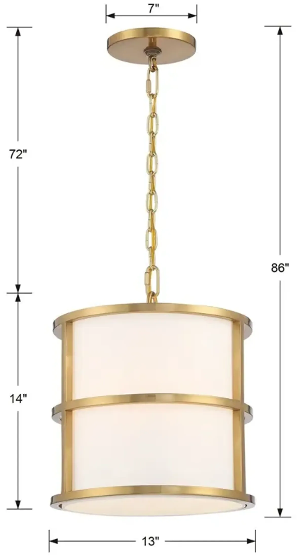 Hulton Pendant - Luxe Gold - Crystorama
