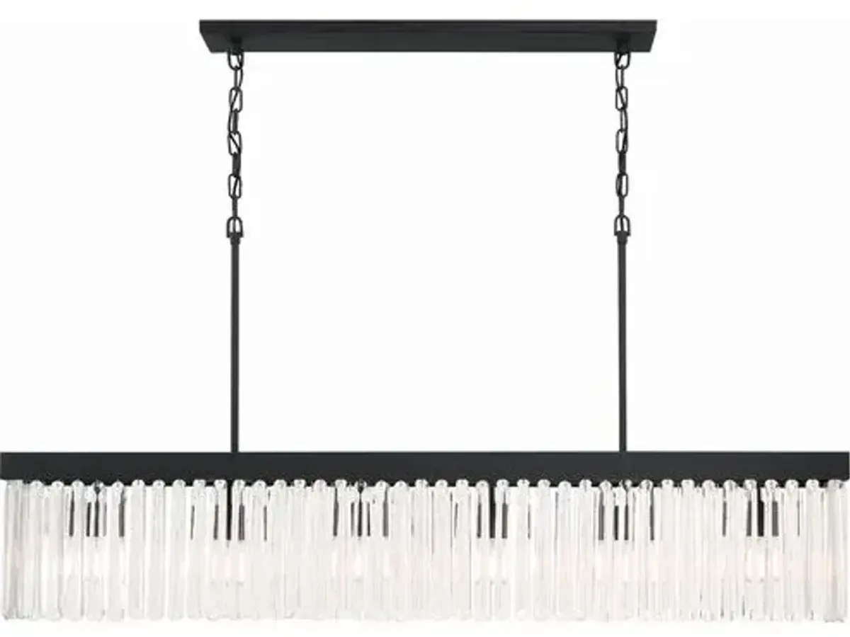 Emory Linear Chandelier - Crystorama - Black