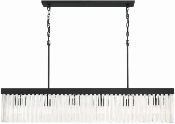 Emory Linear Chandelier - Crystorama - Black