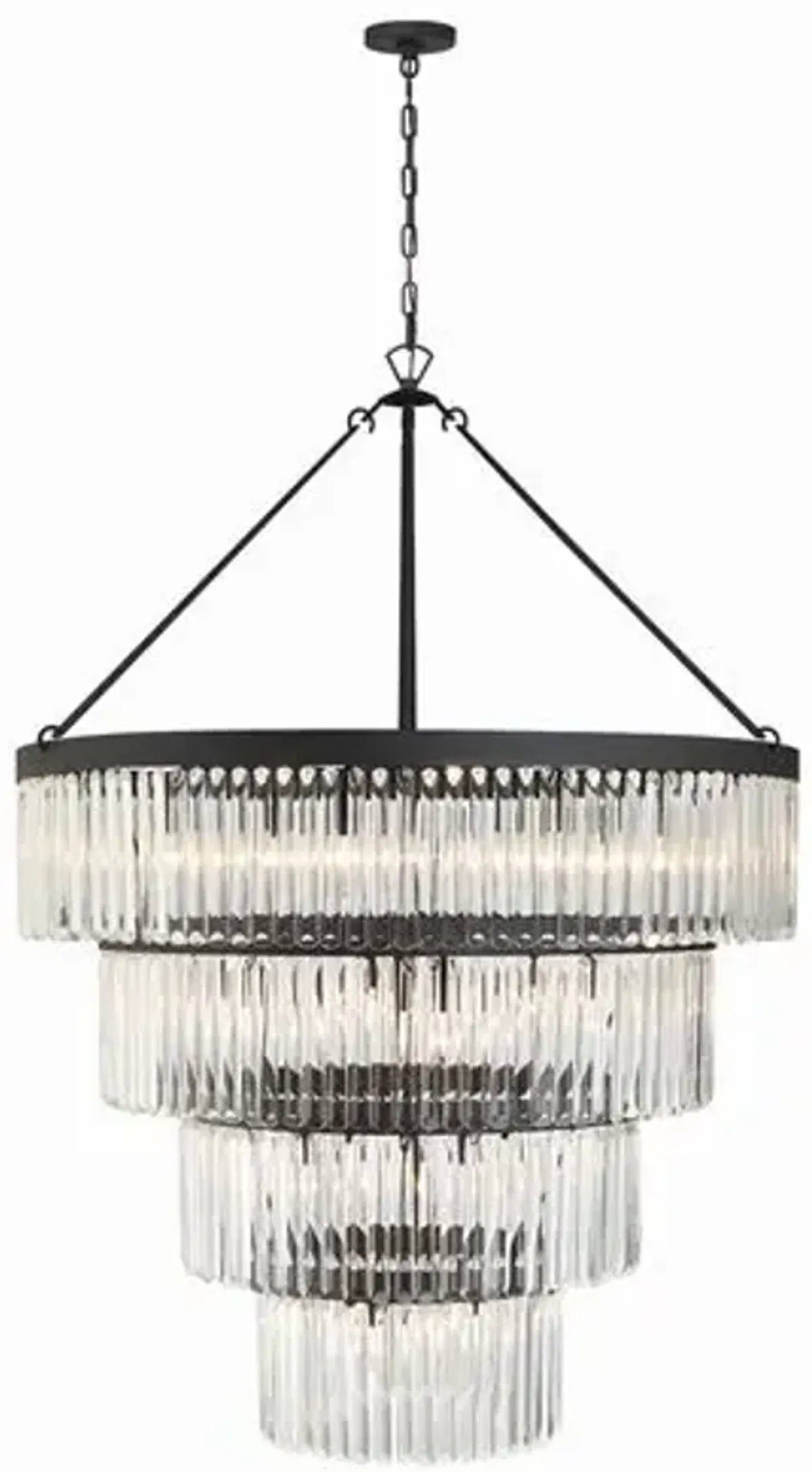 Emory Tiered Chandelier - Crystorama - Black