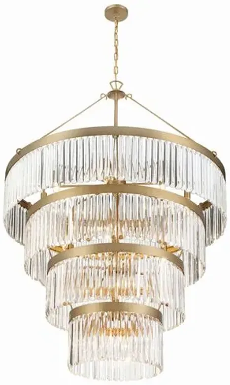 Emory Tiered Chandelier - Crystorama - Gold