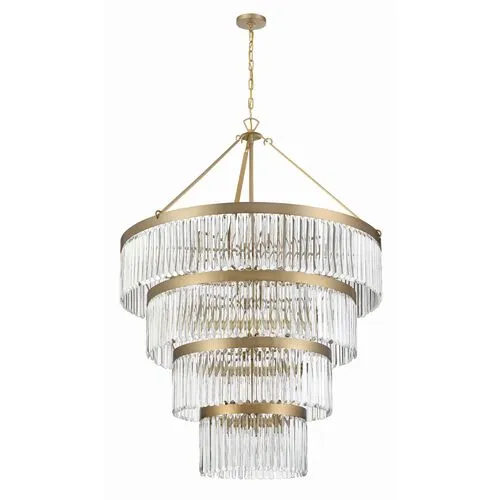 Emory Tiered Chandelier - Crystorama - Gold