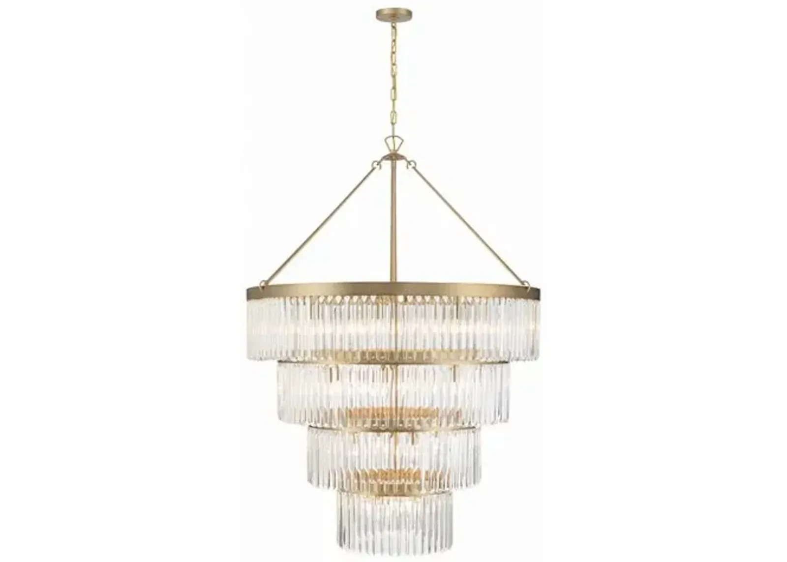 Emory Tiered Chandelier - Crystorama - Gold