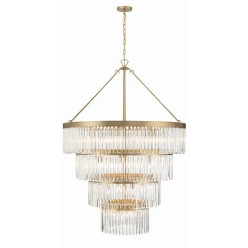 Emory Tiered Chandelier - Crystorama - Gold