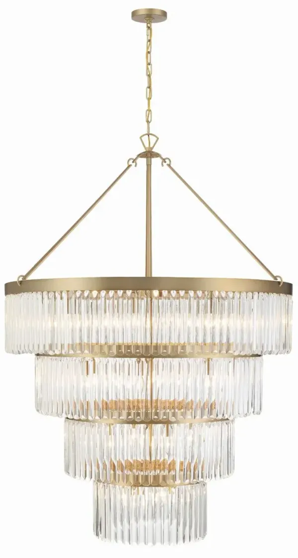 Emory Tiered Chandelier - Crystorama - Gold
