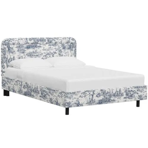 Daphne Platform Bed - Blue/White Chinoiserie, Comfortable & Durable