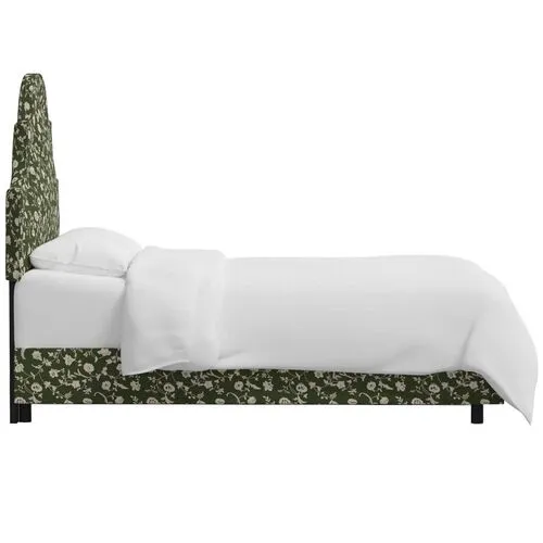Kennedy Arched Bed - Olive Floral - Green - Exclusive