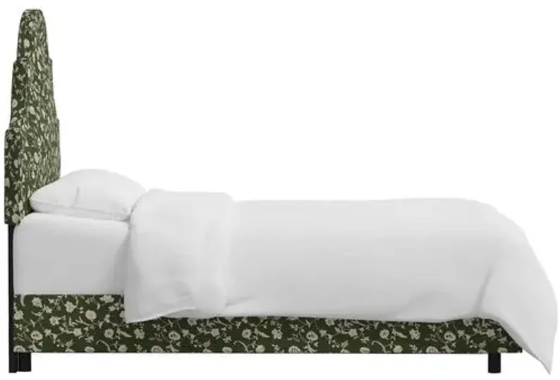 Kennedy Arched Bed - Olive Floral - Green - Exclusive