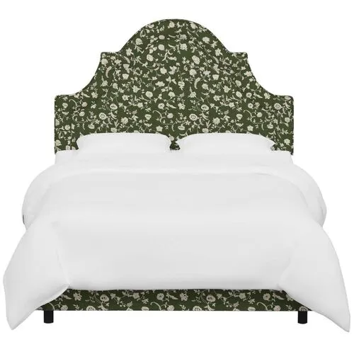 Kennedy Arched Bed - Olive Floral - Green - Exclusive