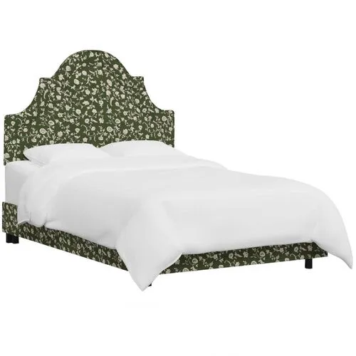 Kennedy Arched Bed - Olive Floral - Green - Exclusive