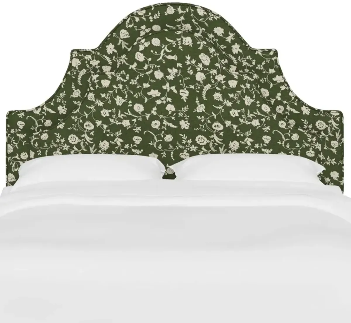 Kennedy Arched Headboard, Olive Floral