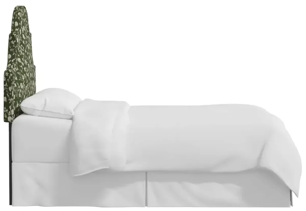 Kennedy Arched Headboard, Olive Floral
