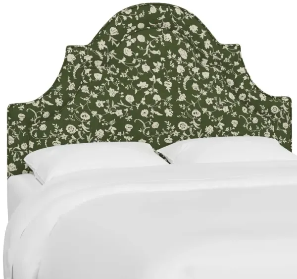 Kennedy Arched Headboard, Olive Floral