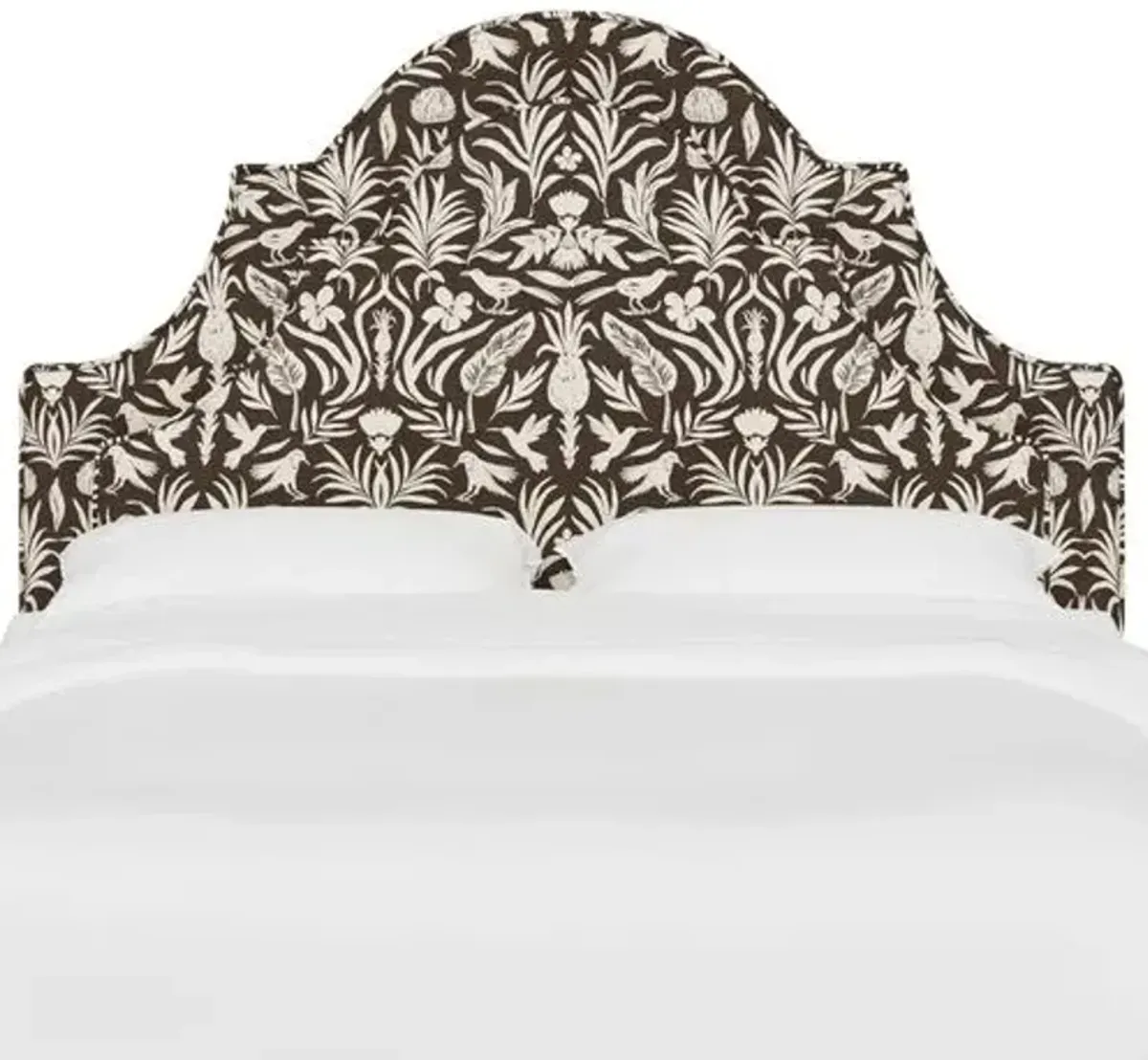 Kennedy Arched Headboard - Chocolate Otomi - Brown