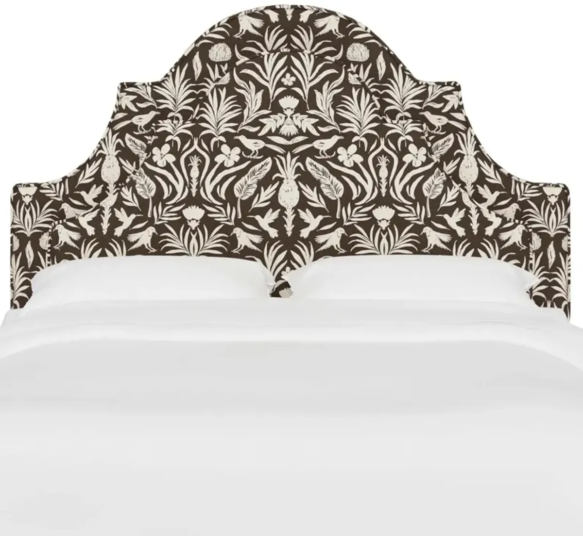 Kennedy Arched Headboard, Chocolate Otomi