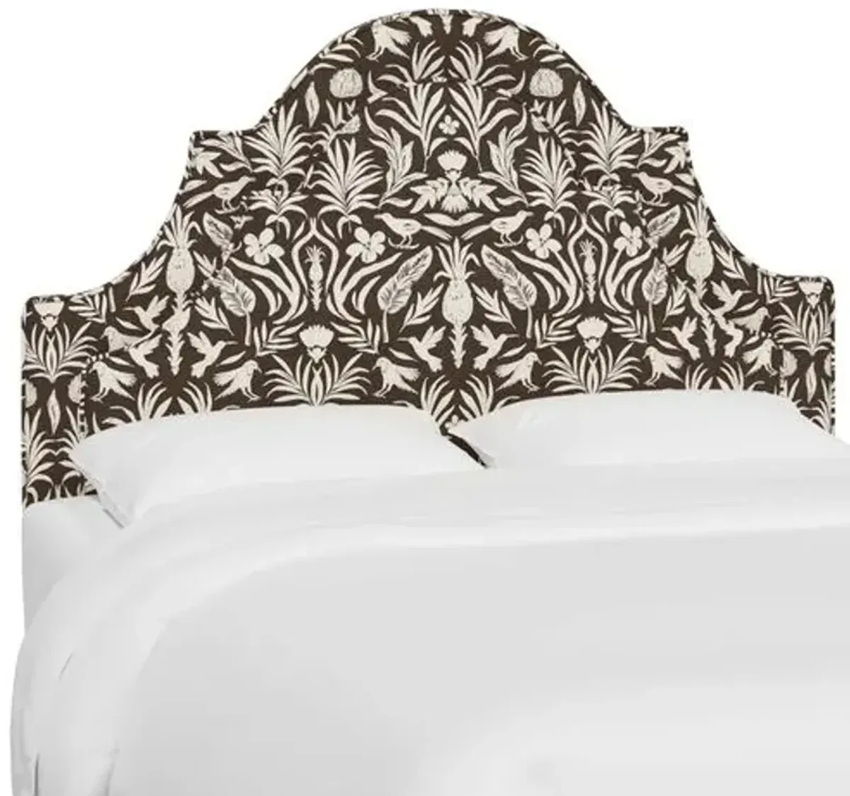 Kennedy Arched Headboard - Chocolate Otomi - Brown