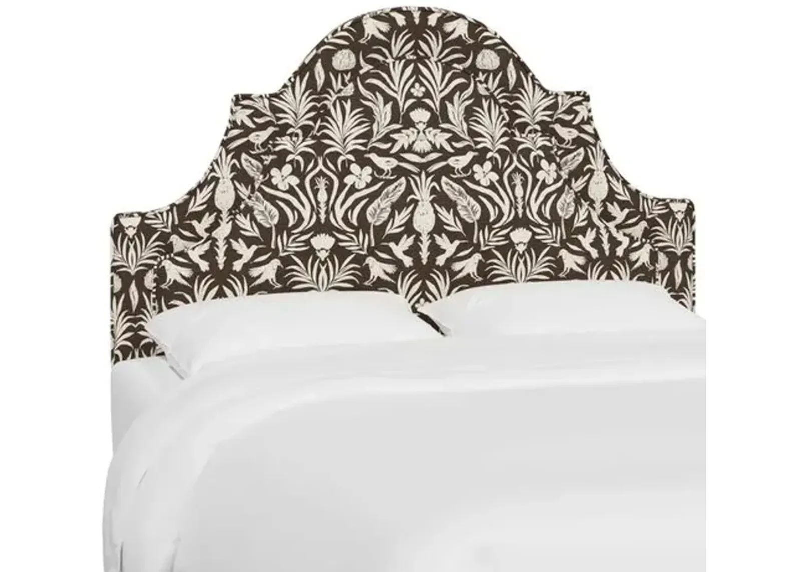 Kennedy Arched Headboard - Chocolate Otomi - Brown