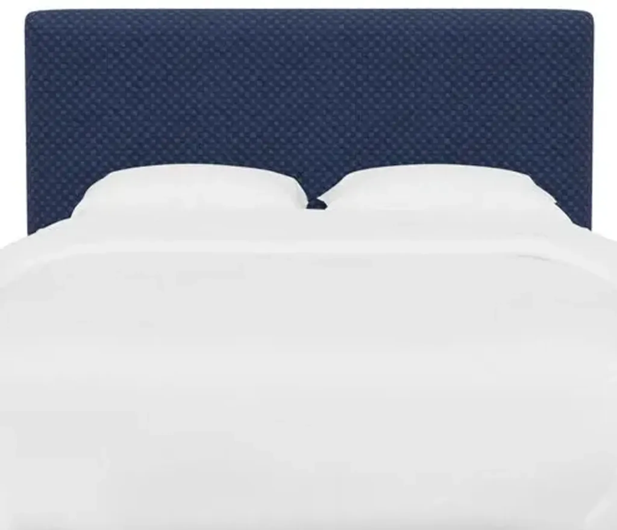 Novak Headboard - Velvet Checker - Blue | Furniture.com
