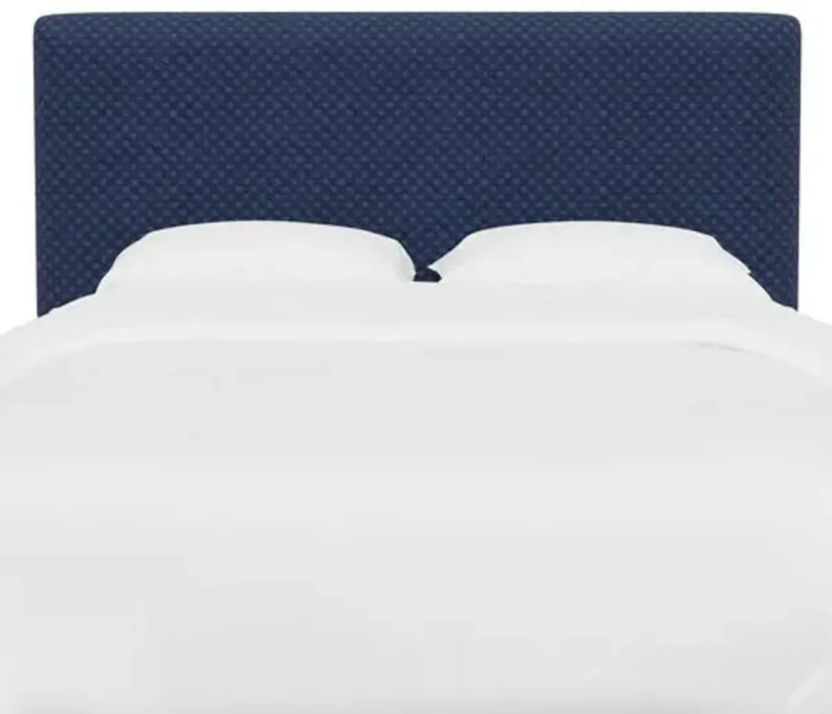 Novak Headboard - Velvet Checker - Blue