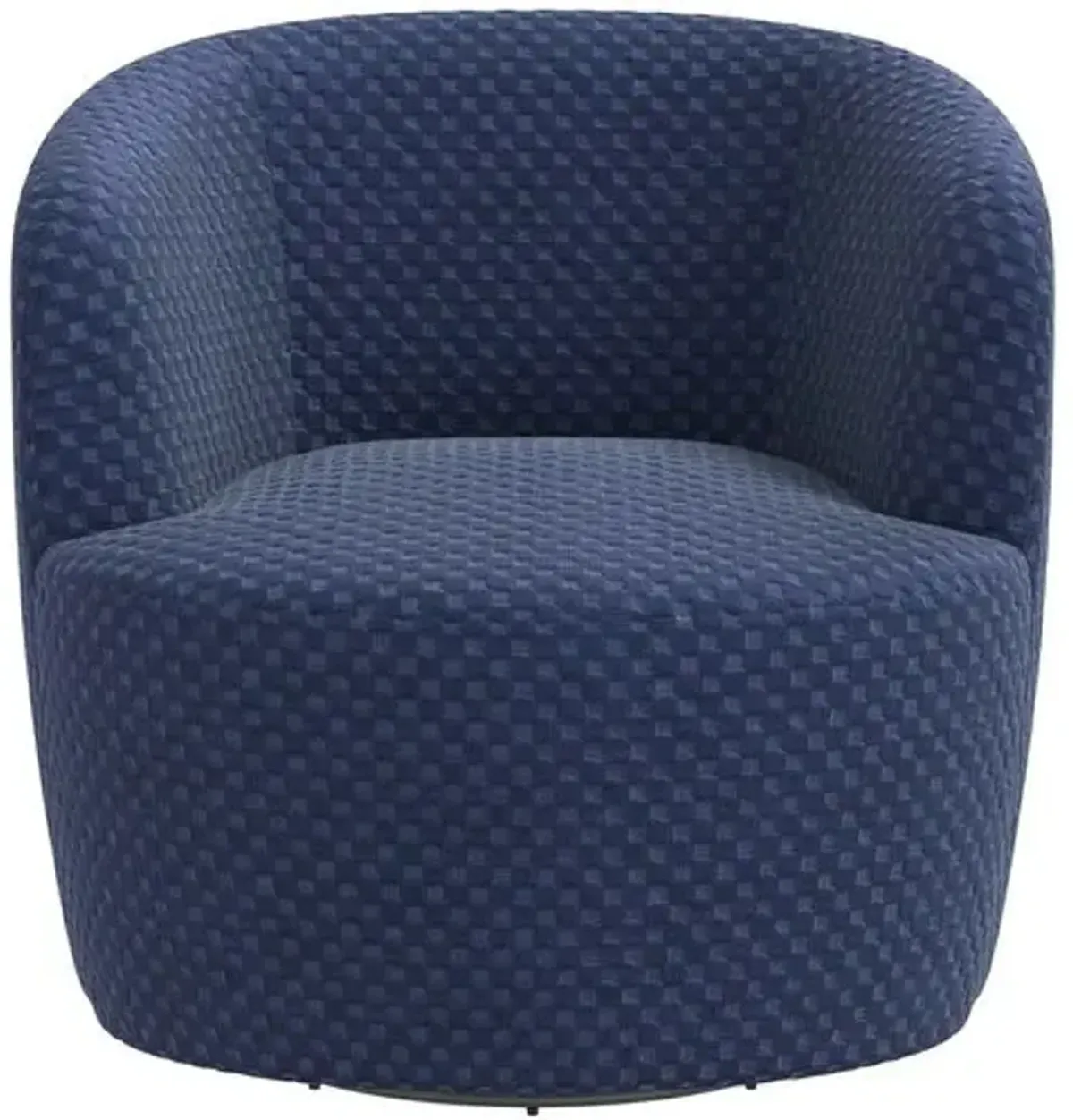 Chester Swivel Chair - Velvet Checker