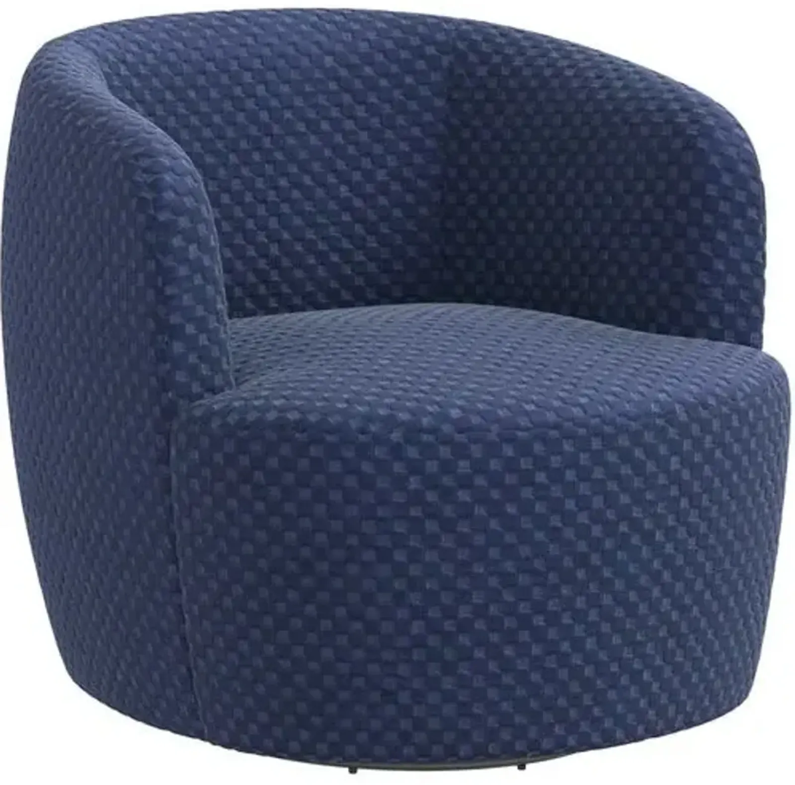 Chester Swivel Chair - Velvet Checker