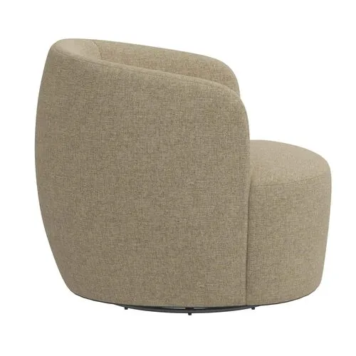 Chester Swivel Chair - Textured Linen