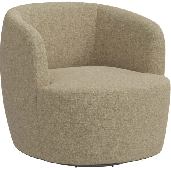 Chester Swivel Chair, Textured Linen