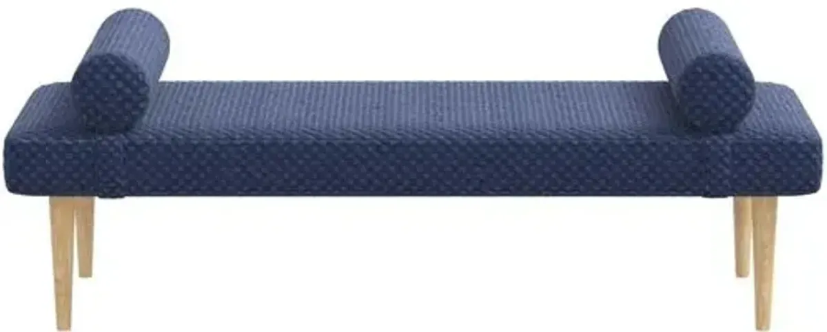 Raelyn Daybed - Velvet Checker - Blue - Comfortable, Sturdy