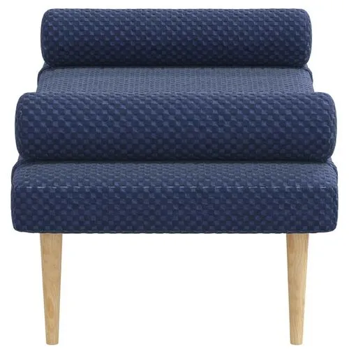 Raelyn Daybed - Velvet Checker - Blue - Comfortable, Sturdy