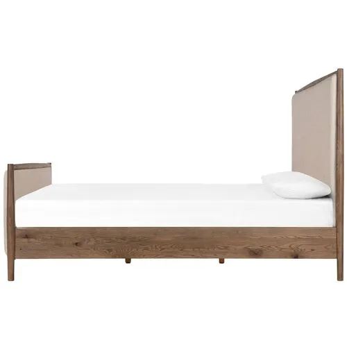 Verona Bed - Weathered Oak/Natural - Brown