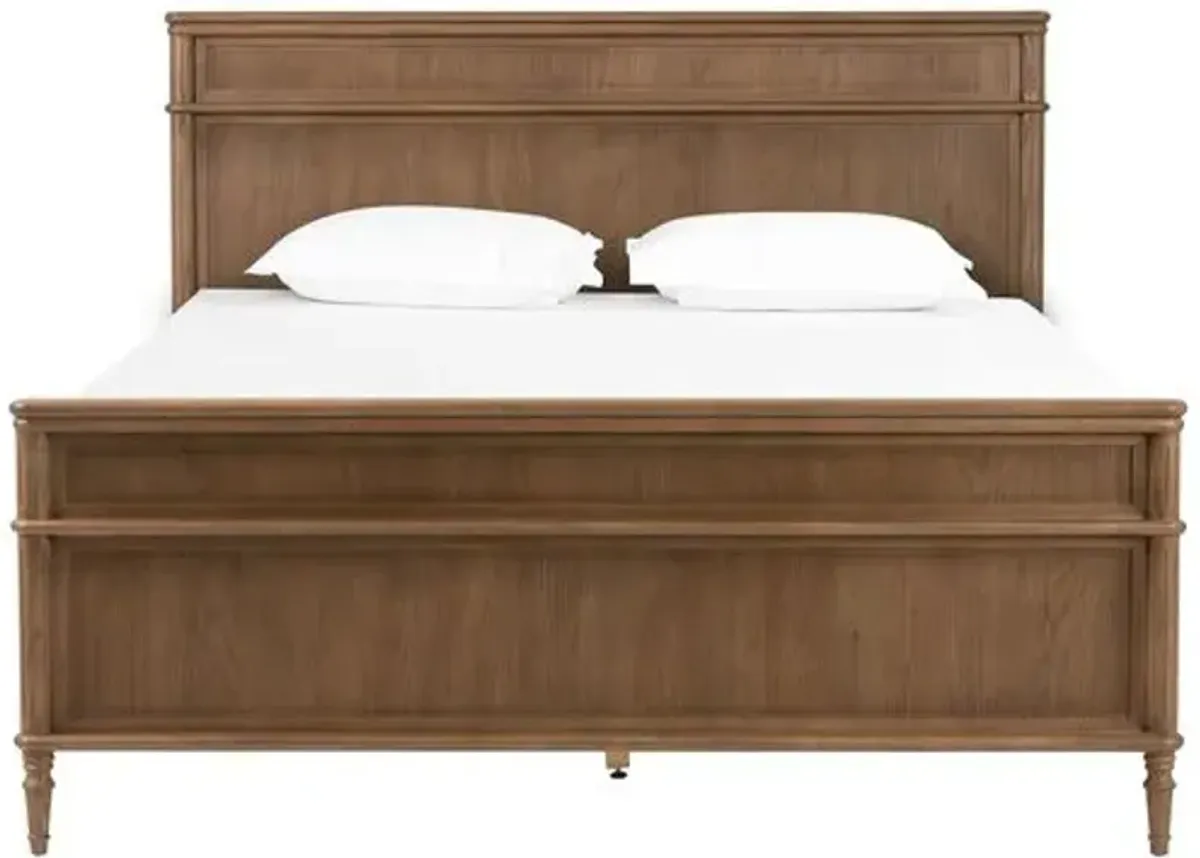 Tonia Solid Oak Bed - Brown