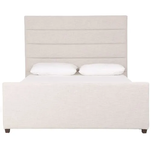 Vienna Channeled Bed - Ivory Performance