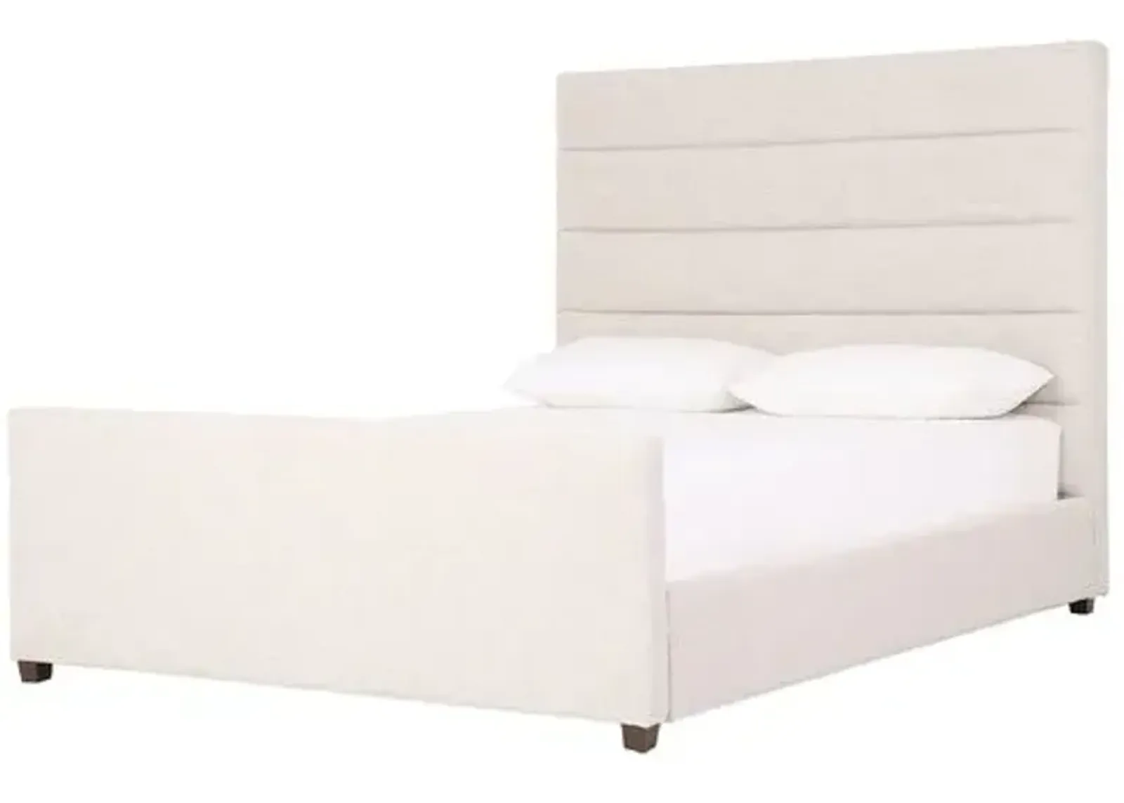 Vienna Channeled Bed - Ivory Performance