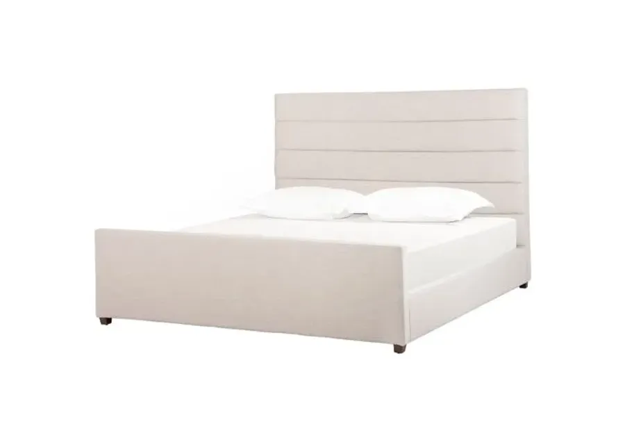 Vienna Channeled Bed - Ivory Performance