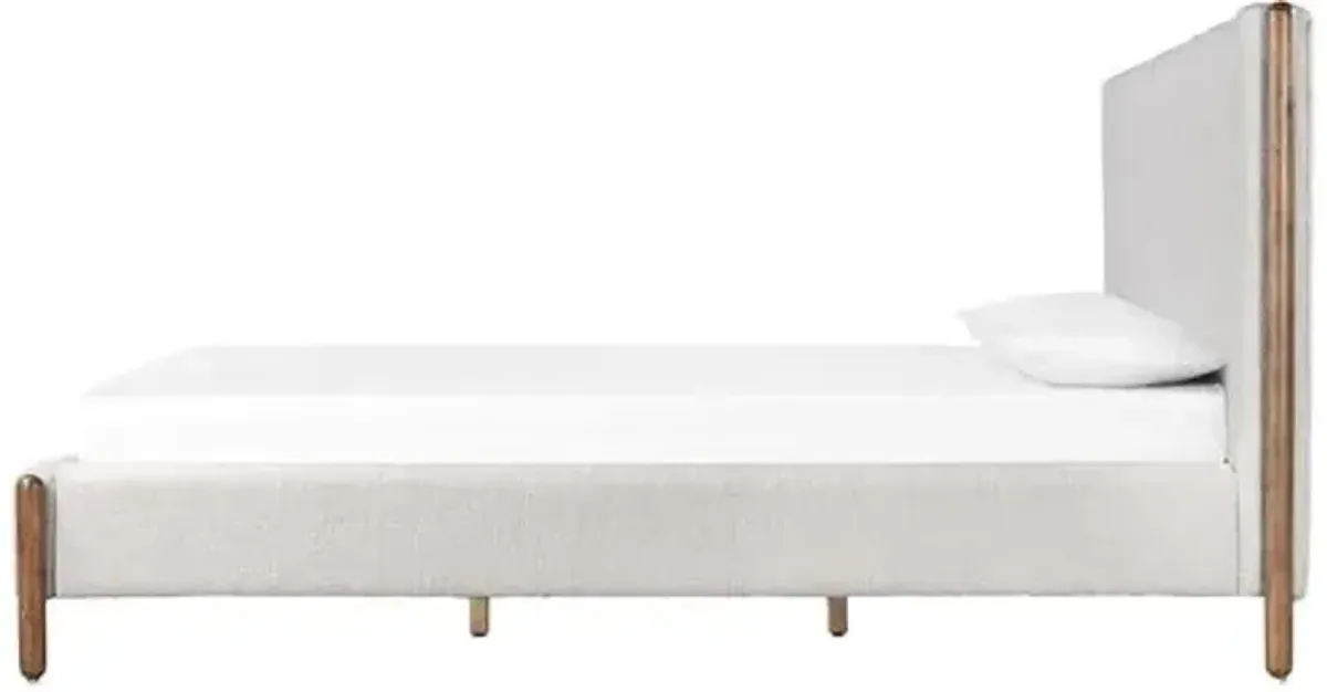 Westerly Channeled Bed - Sand Boucle - Ivory