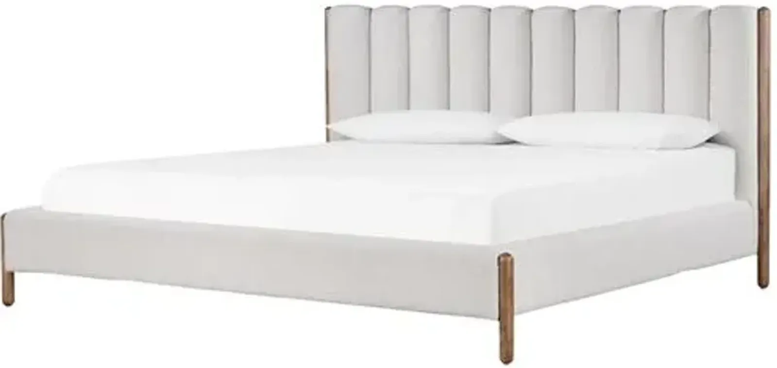 Westerly Channeled Bed - Sand Boucle - Ivory