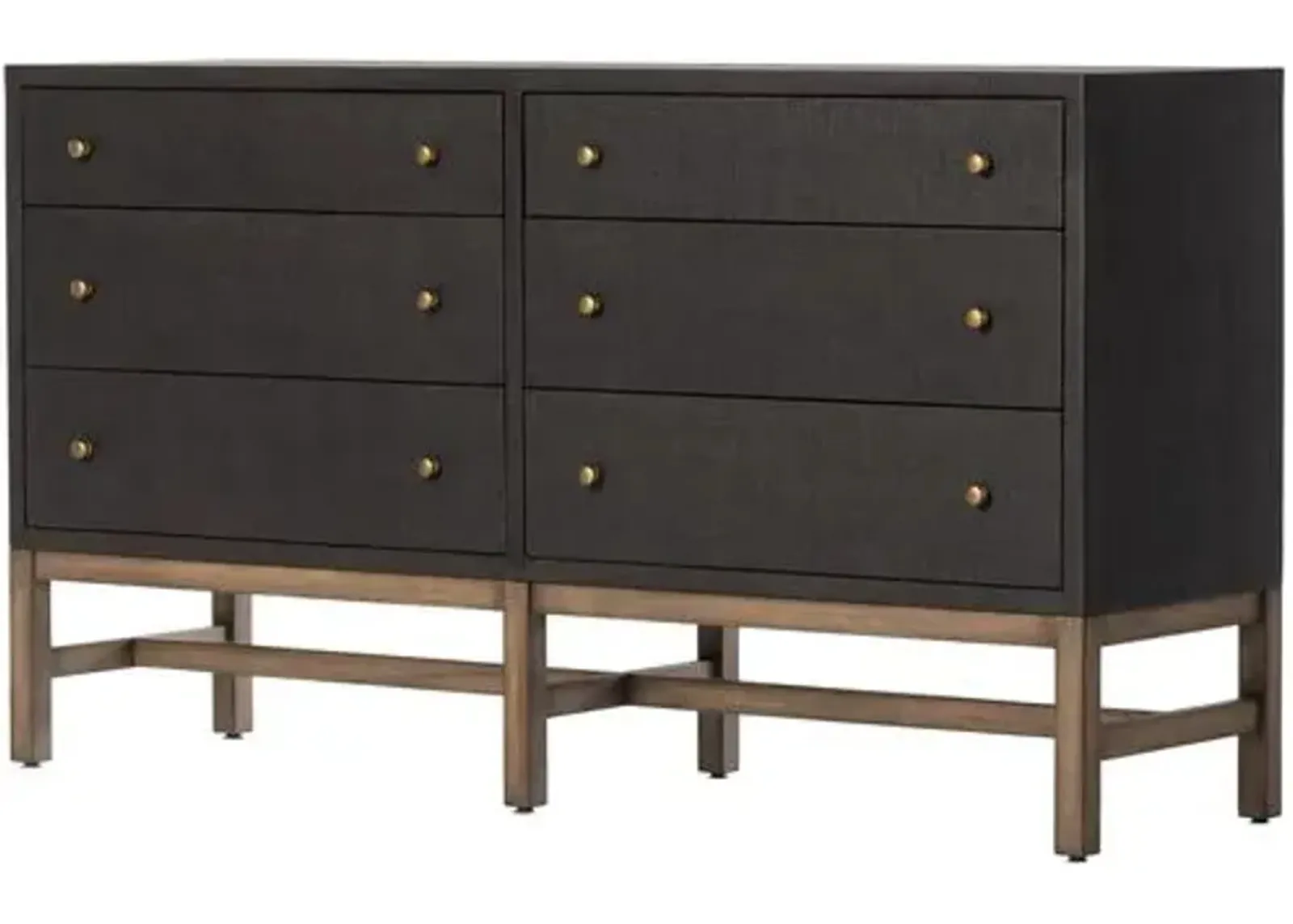 Pasco 6-Drawer Dresser - Black Raffia